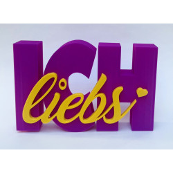 Ich liebs Schriftzug Deko Motto