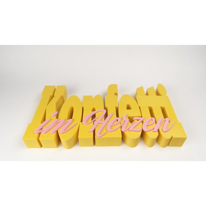 Aufsteller Motto "Konfetti im Herzen"